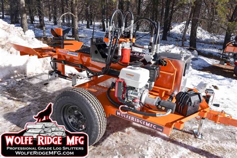 wolf ridge skid steer wood splitter|highway towable log splitter.